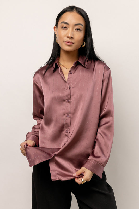 long sleeve collared button up top