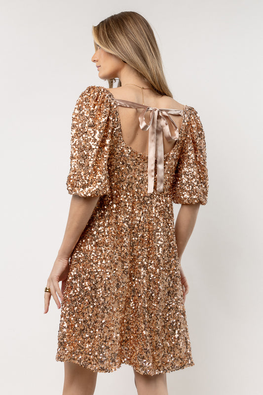 sequin dress with back tie
