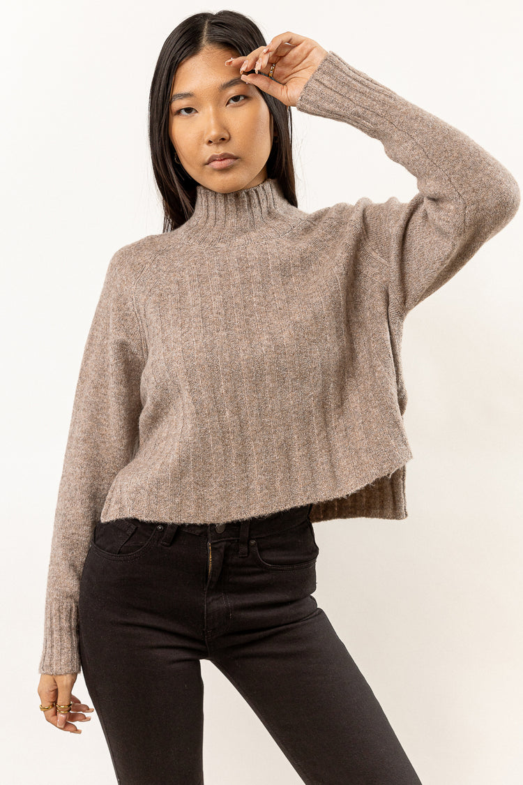 turtleneck sweater in neutral