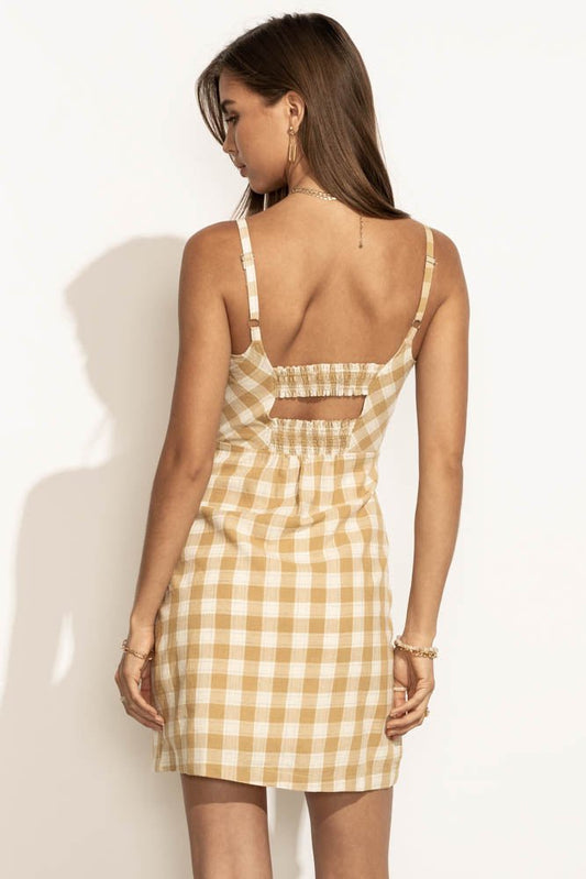 mini dress with back cut out