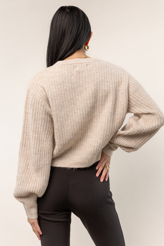 cropped long sleeve sweater