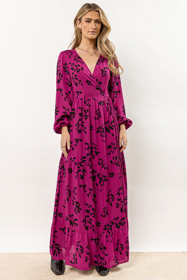 hot pink maxi dress in hot pink