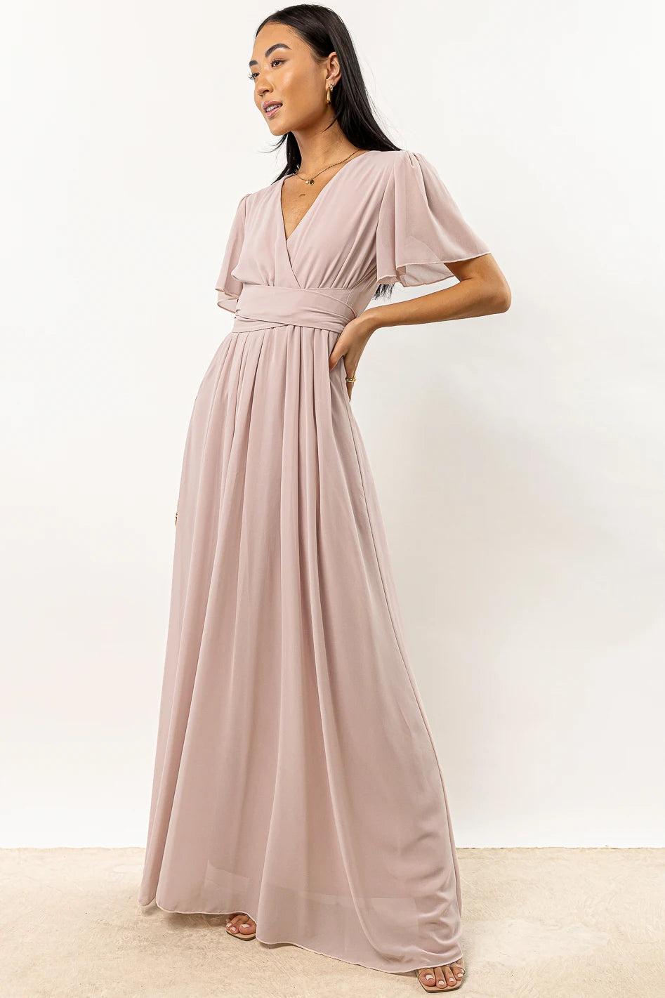 Mauve maxi sales dress bridesmaid