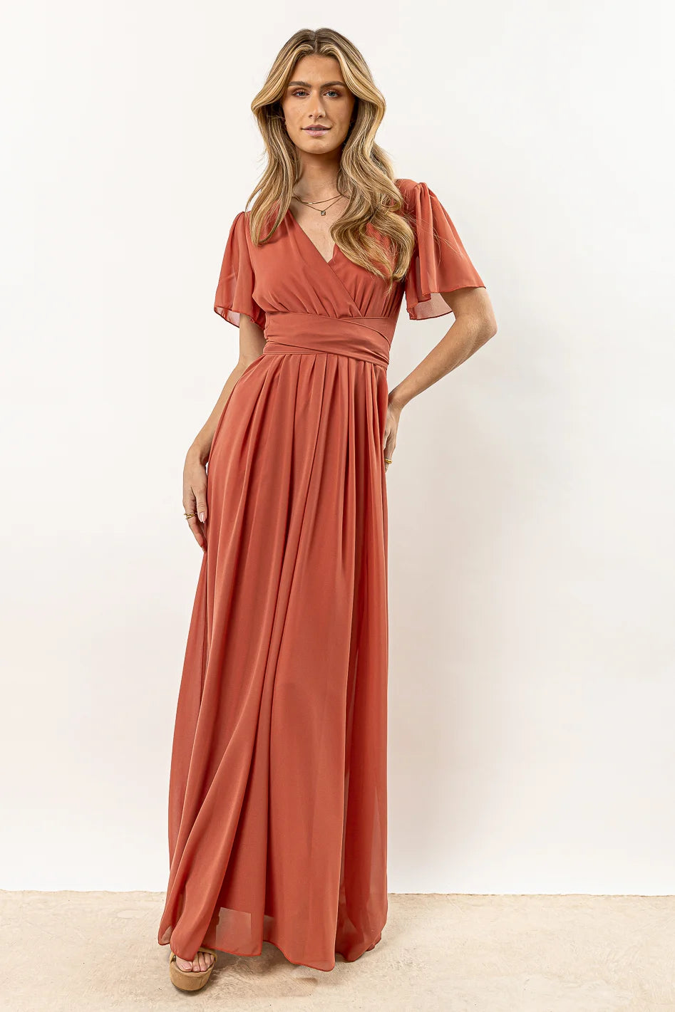 Josie Maxi Dress in Terracotta FINAL SALE b hme