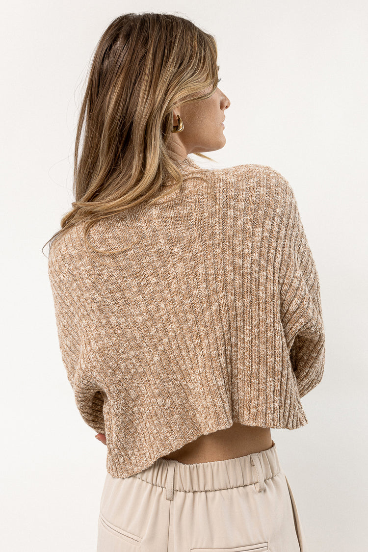 light brown ribbed sweater