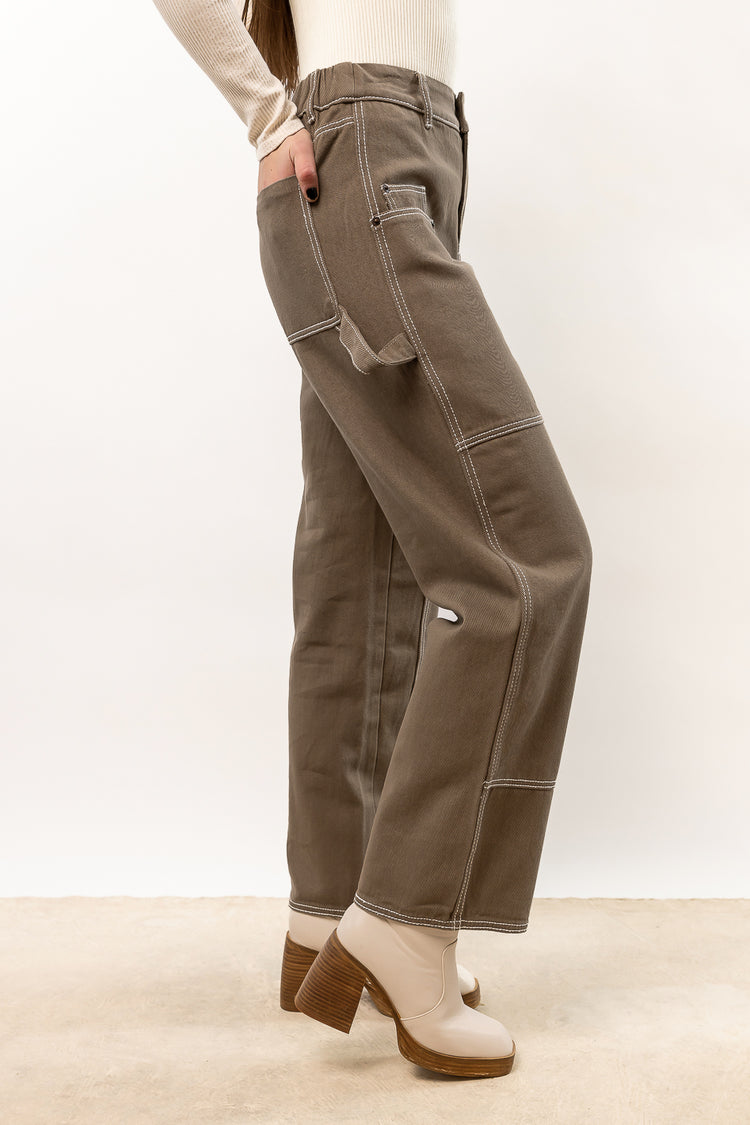 Keeley Utility Pants in Olive - FINAL SALE