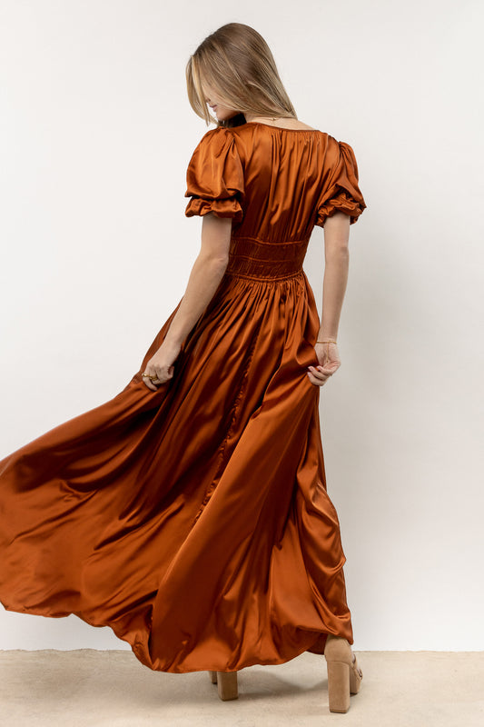 maxi dress with elastic smocked waist