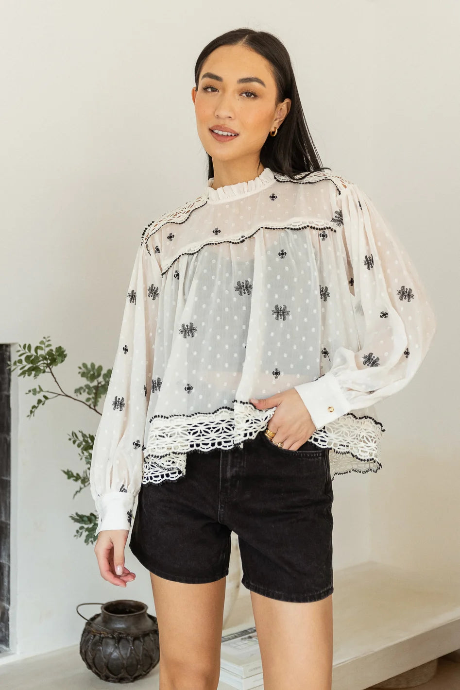 Sheer tops online for sale