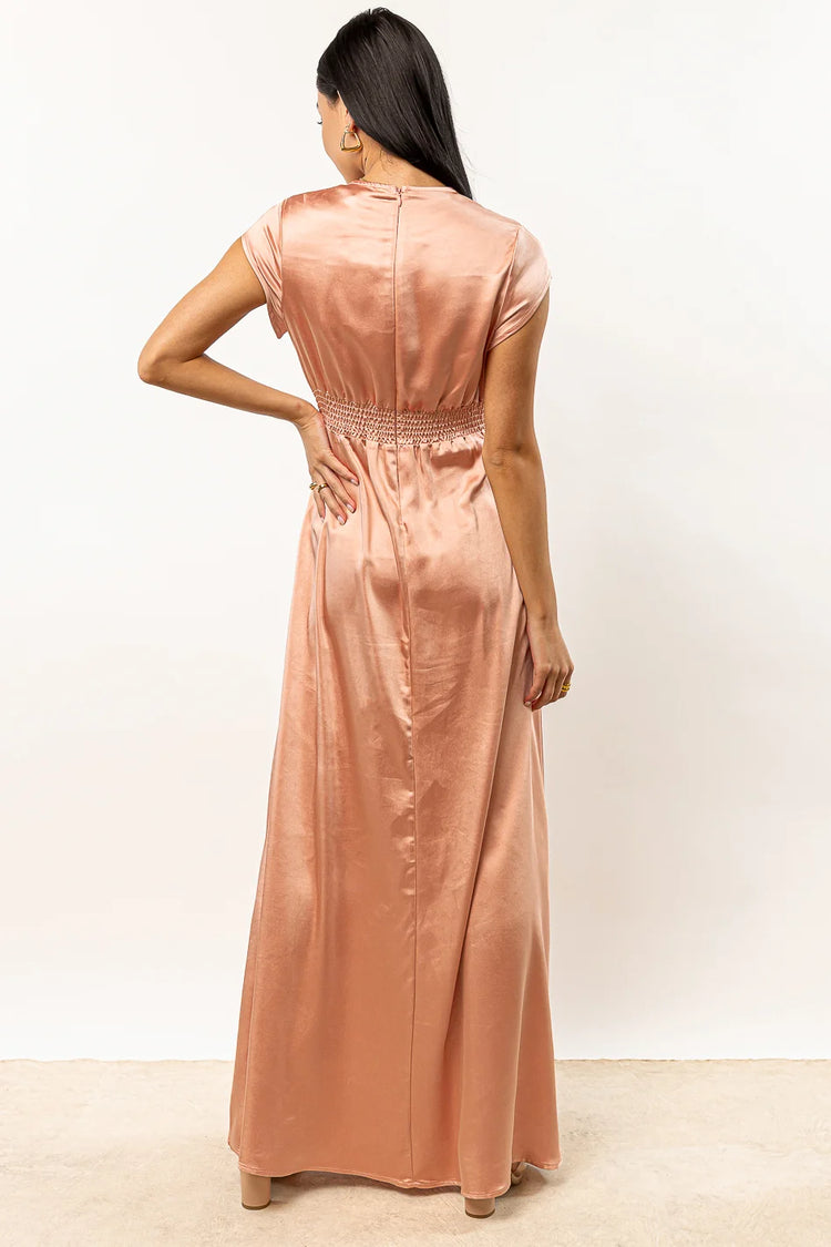 long dress with cap sleeve