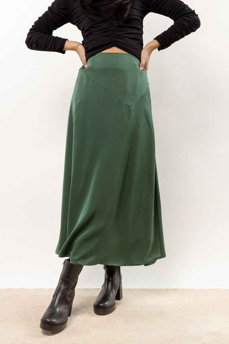 Malia Maxi Skirt in Green - FINAL SALE