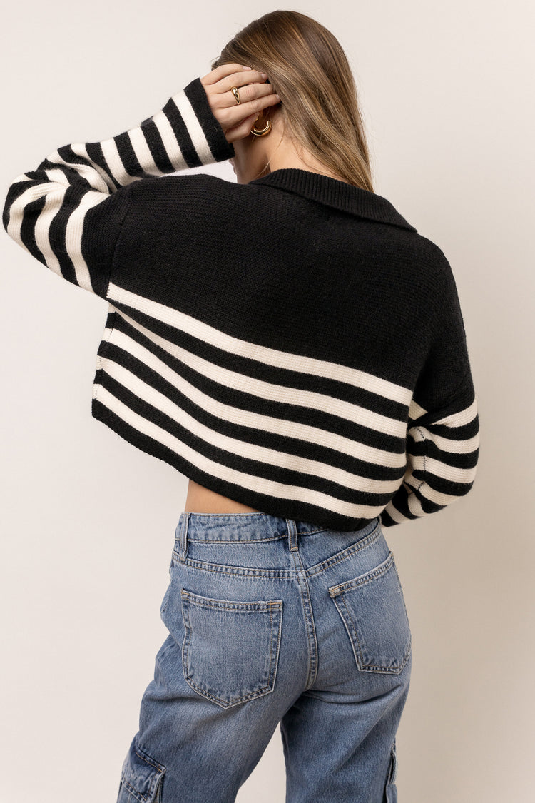 Rylee Cropped Sweater in Black - FINAL SALE